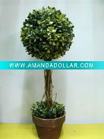 aritificial topiary, plastic grass ball,artificial potted grass ball