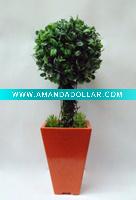 Wholesale aritificial topiary, plastic grass ball,artificial potted grass ball