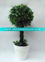 aritificial topiary, plastic grass ball,artificial potted grass ball