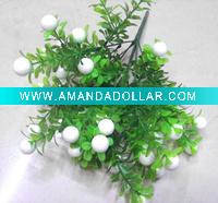 single artificial sparkling white fruit plant