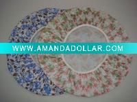 Wholesale pvc fashion plastic shower cap beautiful shower cap single layer shower cap for women