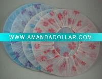 Wholesale pvc fashion shower cap beautiful shower cap single layer shower cap