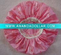 Wholesale pink fashion shower cap beautiful shower cap single layer shower cap