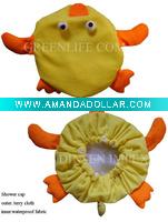 bathroom terry bath cap