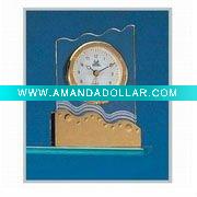transparent analog table clock