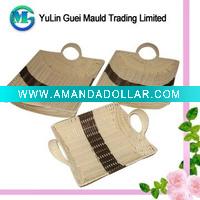 Plastic Rattan Square Gift Basket with Handle