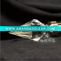 Crystal curtain finial