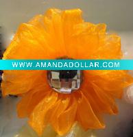 CURTAIN BUTTON WITH HOTFIX FLOWER