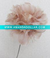 Wholesale manufactory's direct sale hand-made baby pink feather flowers