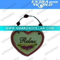 Wholesale ceramic house heart plaque