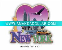 Wholesale Hot-sell wooden tourist souvenir magnets