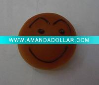 Bread shape PU fridge magnet with smiling face