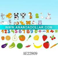 Wholesale Wooden magnetic fridge magnet(15pcs)