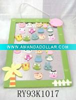 wooden fridge magnet