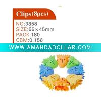 Fish shape plastic clothes clips(8pcs)
