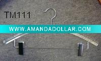 Wholesale deluxe acrylic clothes hanger with clamps