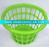 Plastic laundry basket