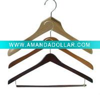 Wholesale pine wood clothing hanger