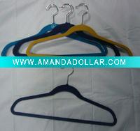 Wholesale anti-slipping flock hanger