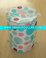 Round laundry hamper