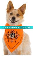 Wholesale HD flame 100% cotton bandana for dogs