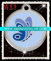 Wholesale Blue Butterfly Dog Tag DT-10