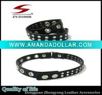 Wholesale Shiny Classic Black Dog Collar(ZY-D1006B)