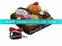 plush pet toy cake