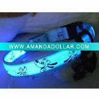 Wholesale LED Flashing Dog Collar with 2pcs x CR2032 Batteries