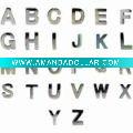 Wholesale Polished Chrome plated Pet charm slider letters