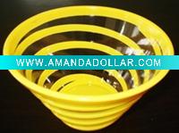 Large plastic salad bowls