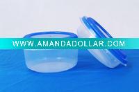Round plastic food storage