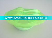 Non slip plastic baby bowl with spoon and fork