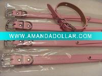Wholesale Matte Finish/Pink/1.5CM Pet Collars