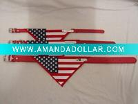 Wholesale fashion dog collar/American flag dog collars to Christain/pets collars&Leashes/2011 new arrive pets products