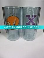 plastic tumbler with patch