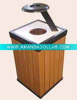 Wholesale wood biofiber plastic composite garbage can