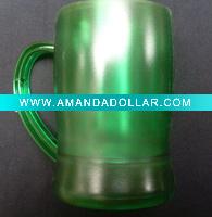 Wholesale Flashing beer mug in green body color