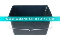 Wholesale Export 12 L square Construction plastic Paint Bucket/cement basin