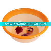 Wholesale double color plastic basin with strawberry pattern