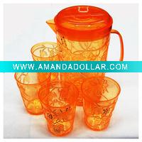 Wholesale PLASTIC WATER JUG W 4 CUPS