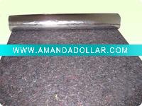 Wholesale 3mm recycle cotton fabric pad adhensived 0.08mm aluminium film