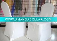 white poly spandex chair cover