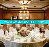 Wholesale Polyester white chair cover for wedding and hotel
