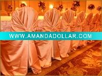 Wholesale Self Tie Satin Chair Cover for wedding