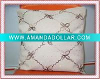 Wholesale 100%polyester embroidered cushion cover