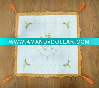 slubbed fabric cushion