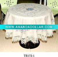 PVC Table Cloth with Non-woven / Flannel Back