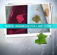 Wholesale (zx-9813) embroideried suede for home textile