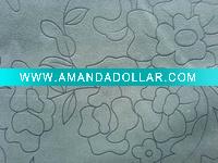 Wholesale suede fabric for sofa home textile embroidered